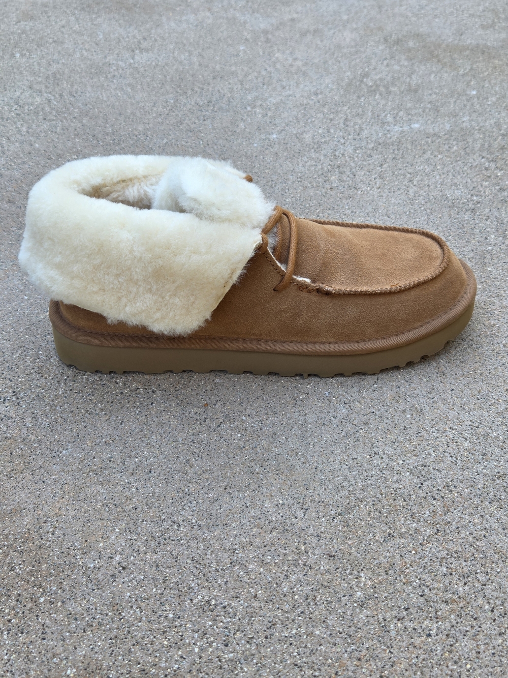 UGG Diara Boot Chestnut Suede Shearling Fur Cuffed Booties Women's Size 10 - Picture 3 of 13